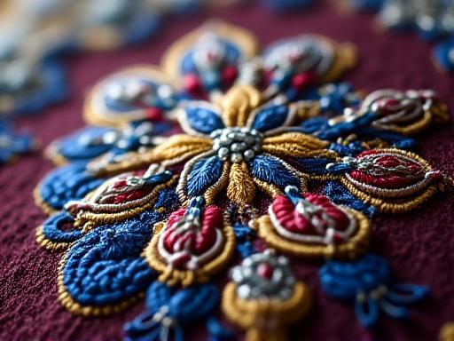 Heraldische Stickerei Handarbeit